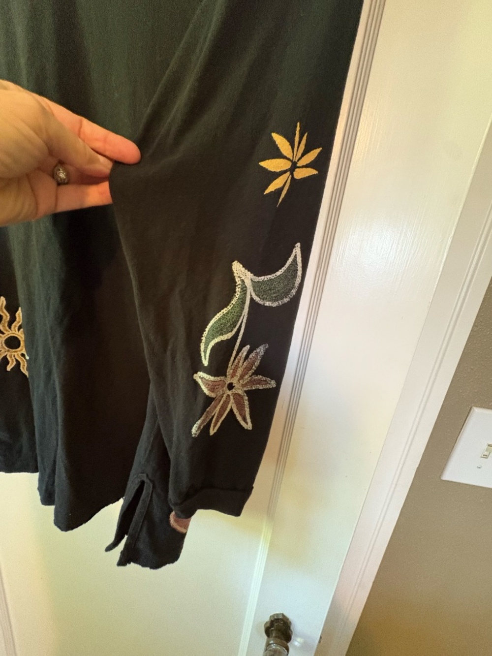 Free People Embroidered Butterfly Long Sleeve size small - Picture 3 of 5